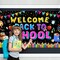 Welcome Back to School Banner Backdrop (Multicolor) 72.8"L x 43.3"W